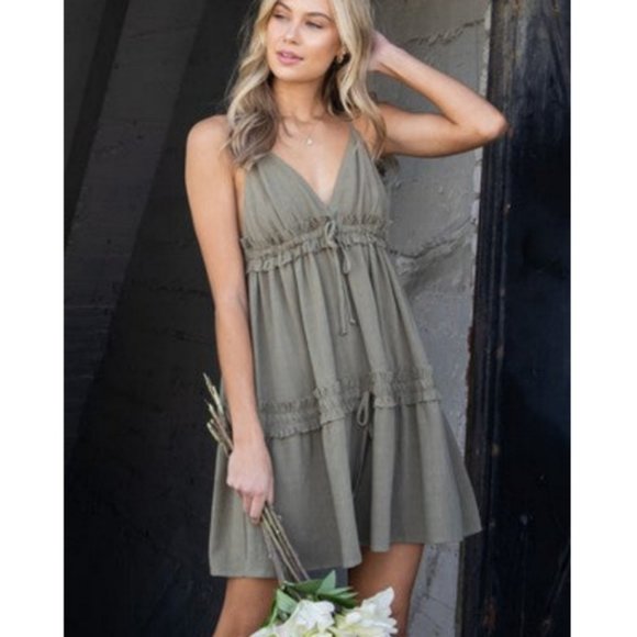 19335 Ruffled Mini Dress - Picture 1 of 4